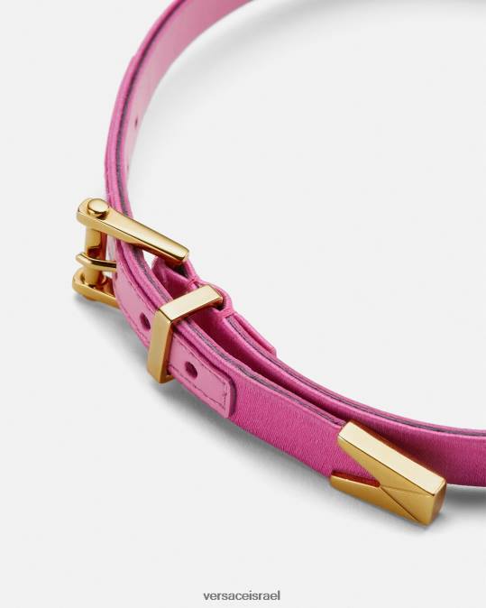 נשים Versace וָרוֹד חונק לבבות קריסטל סאטן אביזרים N8T2827