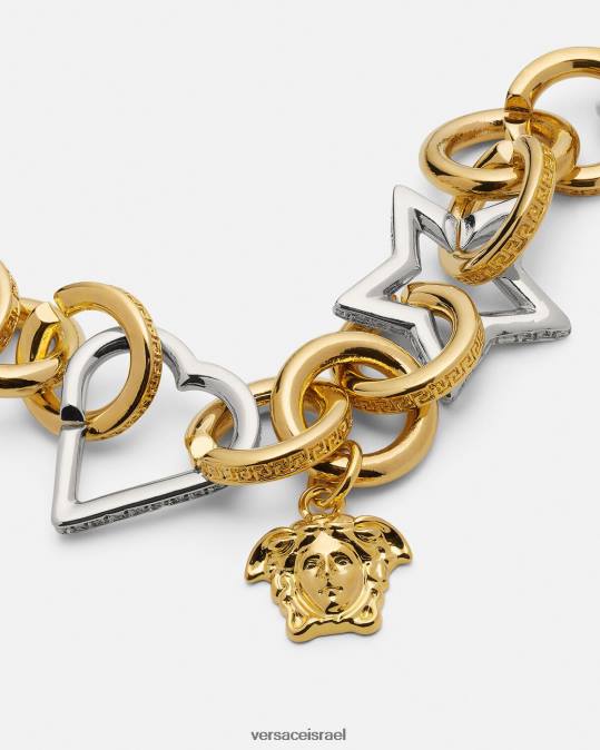 נשים Versace כסף וזהב שרשרת פאנקית אביזרים N8T2829