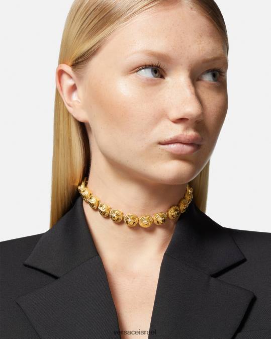 נשים Versace זהב מדוזה ביגי קולר אביזרים N8T2844