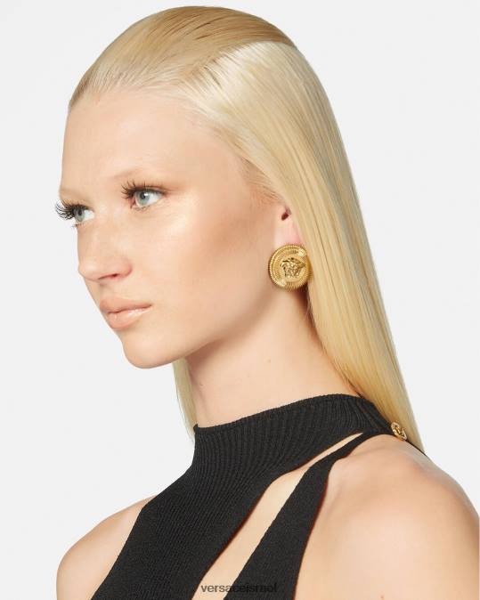 נשים Versace זהב עגילי מדוזה ביגי אביזרים N8T2845