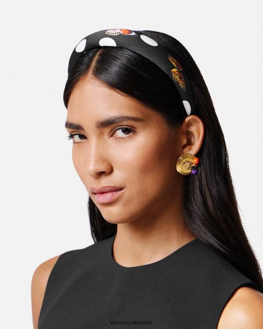 נשים Versace שָׁחוֹר סרט פרפרים אביזרים N8T2860