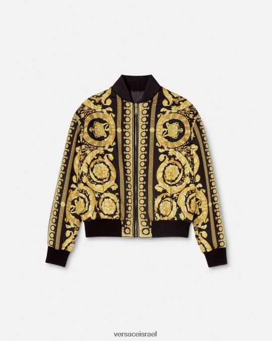 נשים Versace הדפס מעיל בומבר הפיך בארוקו הַלבָּשָׁה N8T288
