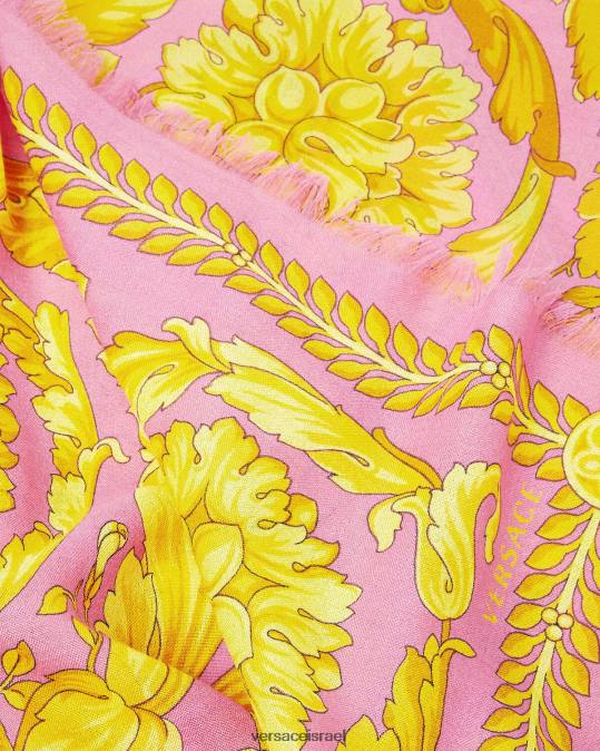 נשים Versace וָרוֹד צעיף של תערובת קשמיר ברוק אביזרים N8T2887