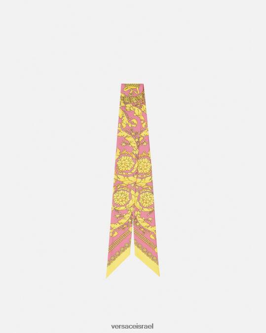 נשים Versace וָרוֹד עניבה בצעיף משי בארוקו אביזרים N8T2888