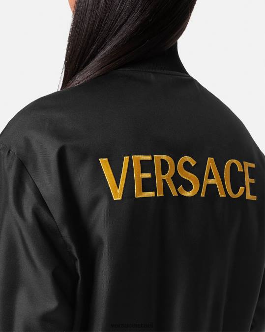 נשים Versace הדפס מעיל בומבר הפיך בארוקו הַלבָּשָׁה N8T288