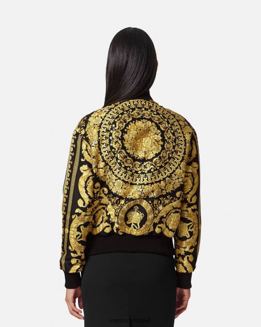 נשים Versace הדפס מעיל בומבר הפיך בארוקו הַלבָּשָׁה N8T288