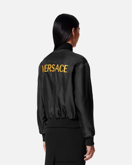 נשים Versace הדפס מעיל בומבר הפיך בארוקו הַלבָּשָׁה N8T288