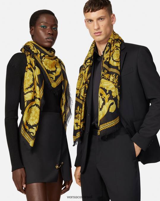 נשים Versace הדפס צעיף של תערובת קשמיר ברוק אביזרים N8T2900