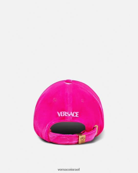 נשים Versace ורוד פוקסיה כובע בייסבול מקטיפה אביזרים N8T2912
