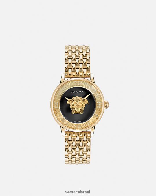 נשים Versace זהב שחור שעון יהלום לה מדוזה אביזרים N8T2962