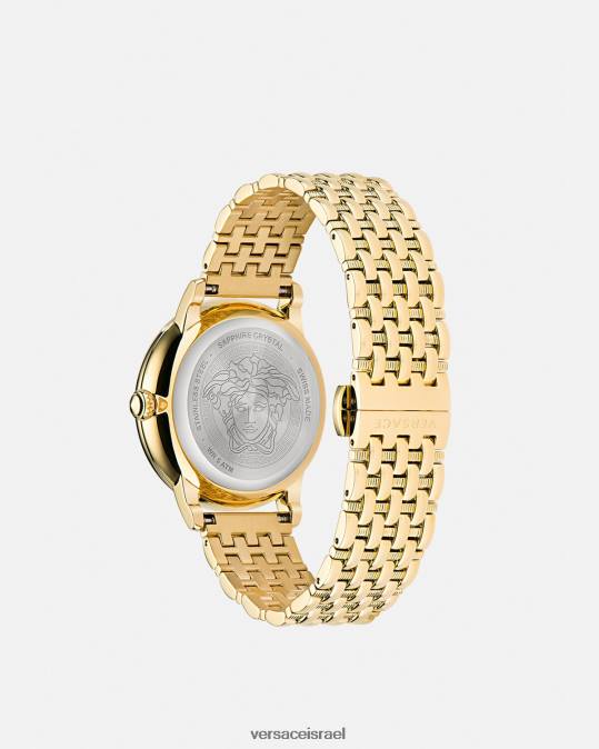 נשים Versace זהב שחור שעון יהלום לה מדוזה אביזרים N8T2962