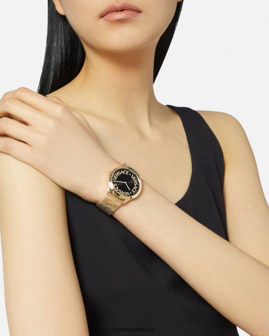 נשים Versace זהב שעון הילה לוגו אביזרים N8T2970