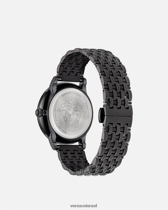 נשים Versace שָׁחוֹר שעון יהלום לה מדוזה אביזרים N8T2973