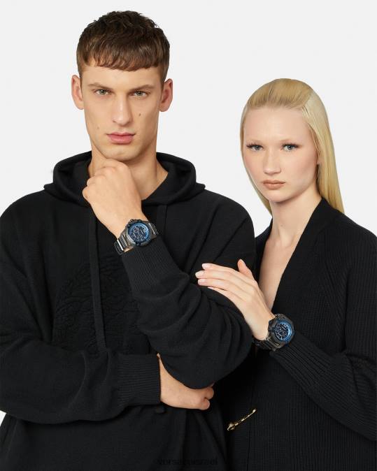 נשים Versace אפור סמל שעון פעיל אביזרים N8T2977