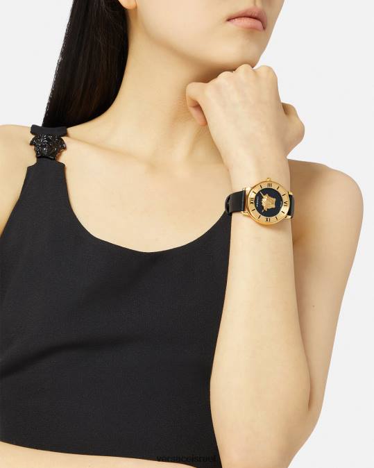 נשים Versace שָׁחוֹר שעון לה מדוזה אביזרים N8T2986