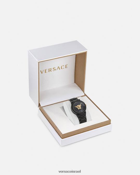 נשים Versace שָׁחוֹר שעון מדוזה אינסופי אביזרים N8T2994
