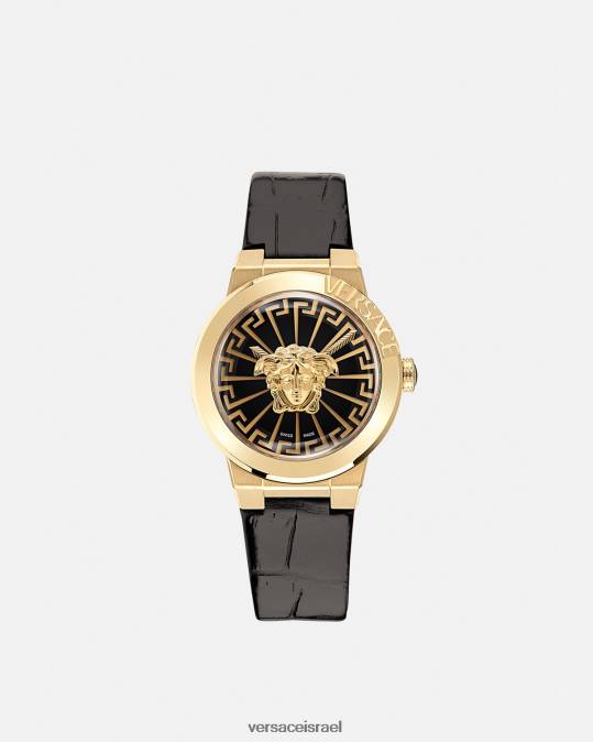 נשים Versace זהב שחור שעון מדוזה אינסופי אביזרים N8T2995