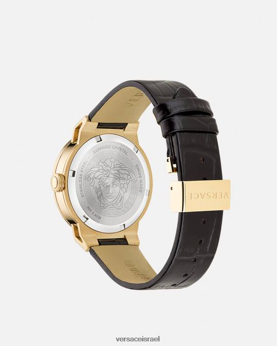 נשים Versace זהב שחור שעון מדוזה אינסופי אביזרים N8T2995