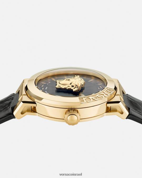 נשים Versace זהב שחור שעון מדוזה אינסופי אביזרים N8T2995