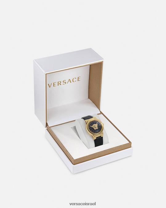 נשים Versace זהב שחור שעון מדוזה אינסופי אביזרים N8T2995