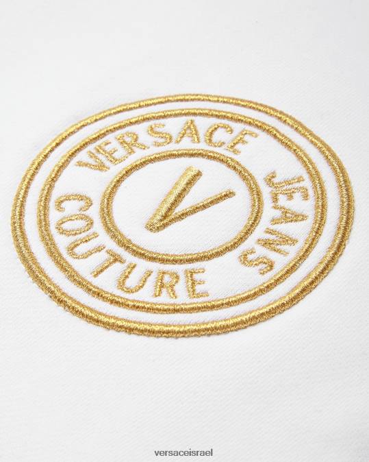 נשים Versace זהב ולבן מכנסי טרנינג V-emblem הַלבָּשָׁה N8T22245