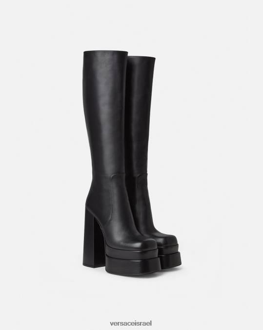 נשים Versace שָׁחוֹר מגפיים של aevitas פלטפורמה בגובה הברך נַעַל N8T2477