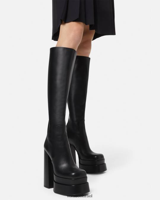 נשים Versace שָׁחוֹר מגפיים של aevitas פלטפורמה בגובה הברך נַעַל N8T2477
