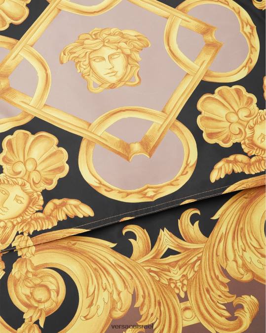 גברים Versace חום וזהב מעיל מעיל רוח של barocco 660 הַלבָּשָׁה N8T21241