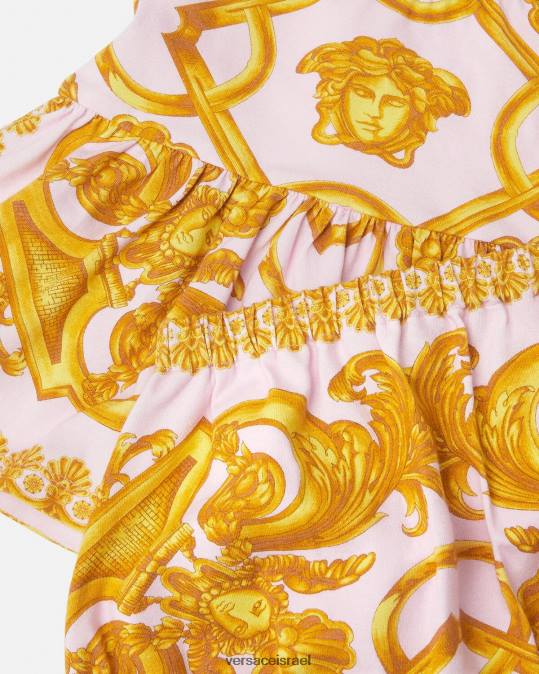 יְלָדִים Versace ורוד ולבן סט שמלות לתינוק barocco 660 הַלבָּשָׁה N8T21828