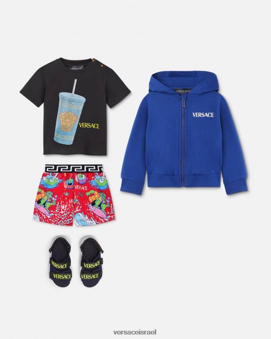 יְלָדִים Versace bluette סווטשירט לתינוק עם לוגו של האוניברסיטה הַלבָּשָׁה N8T21923