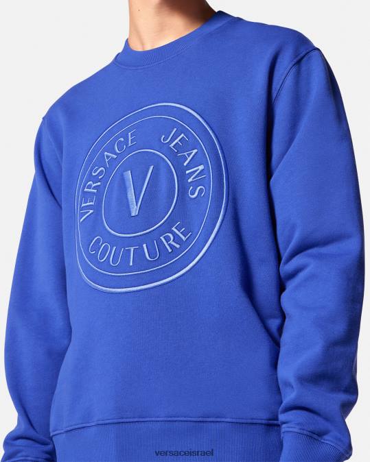 גברים Versace bluette סווטשירט רקום עם סמל V הַלבָּשָׁה N8T22413