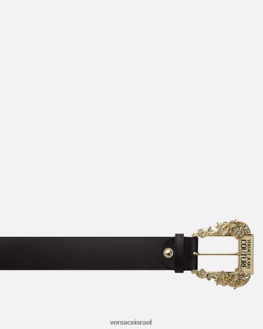 נשים Versace שָׁחוֹר חגורת עור couture1 אביזרים N8T22341