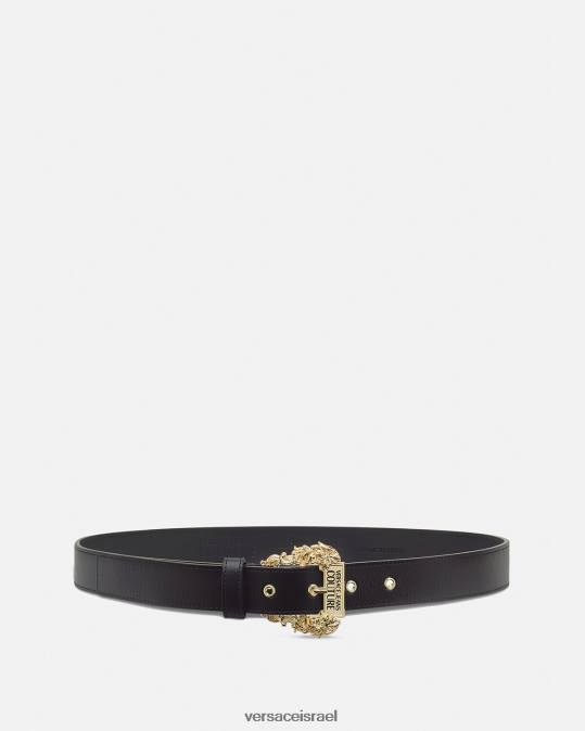 נשים Versace שָׁחוֹר חגורת עור couture1 אביזרים N8T22342