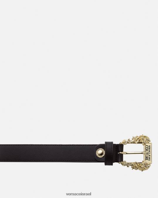 נשים Versace שָׁחוֹר חגורת עור couture1 אביזרים N8T22342