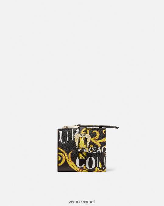 נשים Versace זהב שחור ארנק לוגו couture1 אביזרים N8T22343
