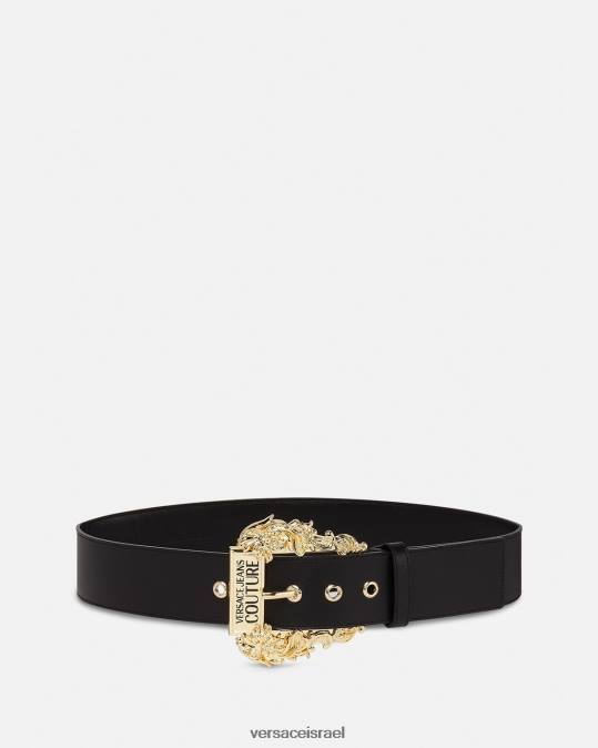 נשים Versace שָׁחוֹר חגורת עור couture1 אביזרים N8T22353