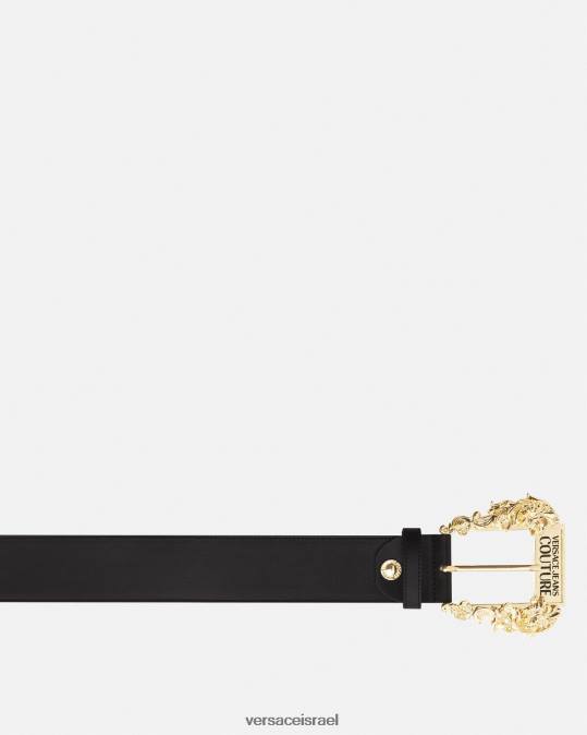 נשים Versace שָׁחוֹר חגורת עור couture1 אביזרים N8T22353