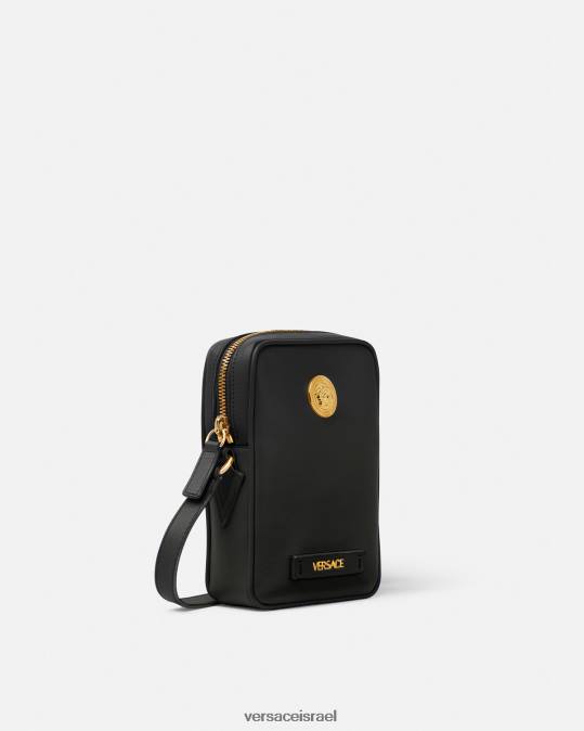 גברים Versace שָׁחוֹר תיק crossbody קטן של medusa biggie תיקים N8T21465