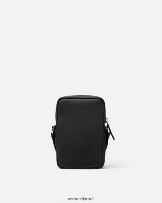 גברים Versace שָׁחוֹר תיק crossbody קטן של medusa biggie תיקים N8T21465