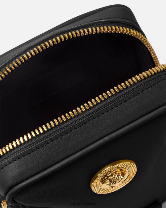 גברים Versace שָׁחוֹר תיק crossbody קטן של medusa biggie תיקים N8T21465