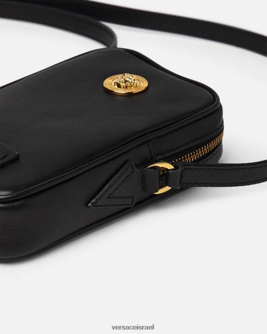גברים Versace שָׁחוֹר תיק crossbody קטן של medusa biggie תיקים N8T21465