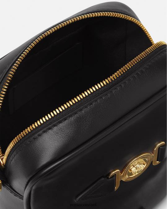 גברים Versace שָׁחוֹר תיק crossbody של medusa biggie תיקים N8T21469