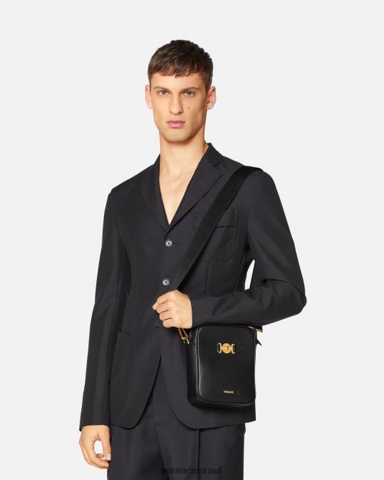 גברים Versace שָׁחוֹר תיק crossbody של medusa biggie תיקים N8T21469