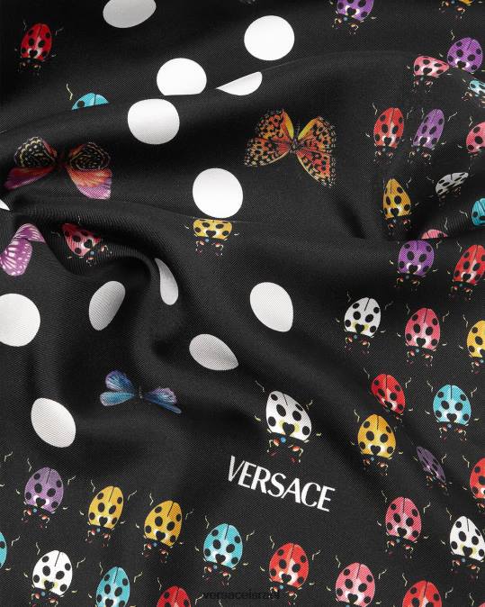 נשים Versace הדפס פרפרים משי foulard אביזרים N8T2862