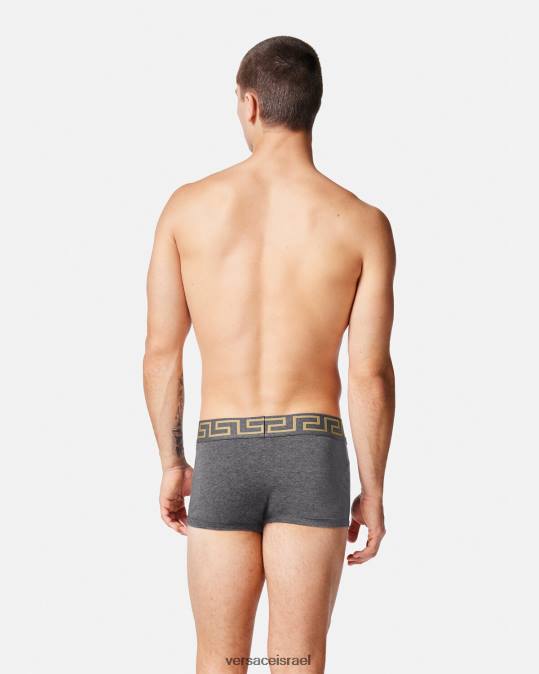 גברים Versace לבן ושחור ואפור גזעי גבול greca 3 חבילות תחתונים ובגדי חוף N8T21751