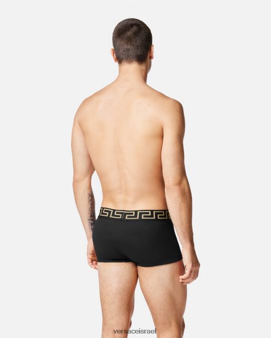 גברים Versace לבן ושחור ואפור גזעי גבול greca 3 חבילות תחתונים ובגדי חוף N8T21751