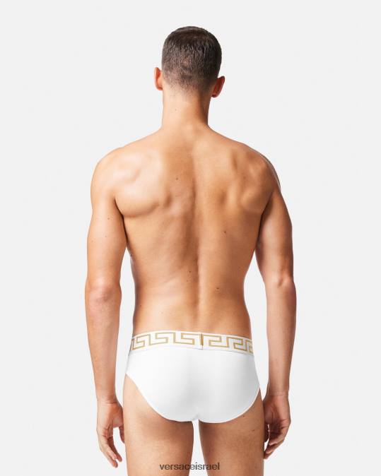 גברים Versace זהב לבן תחתוני גבול greca 3 חבילה תחתונים ובגדי חוף N8T21780