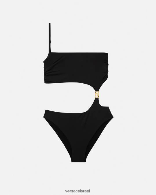 נשים Versace שָׁחוֹר בגד ים בגזרת greca תחתונים ובגדי חוף N8T21181