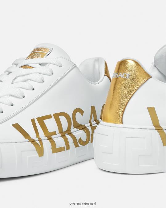 גברים Versace זהב לבן נעלי ספורט לוגו greca נַעַל N8T21549