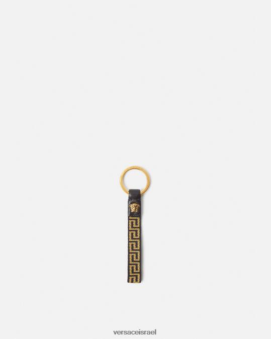 גברים Versace זהב שחור מחזיק מפתחות greca אביזרים N8T21656